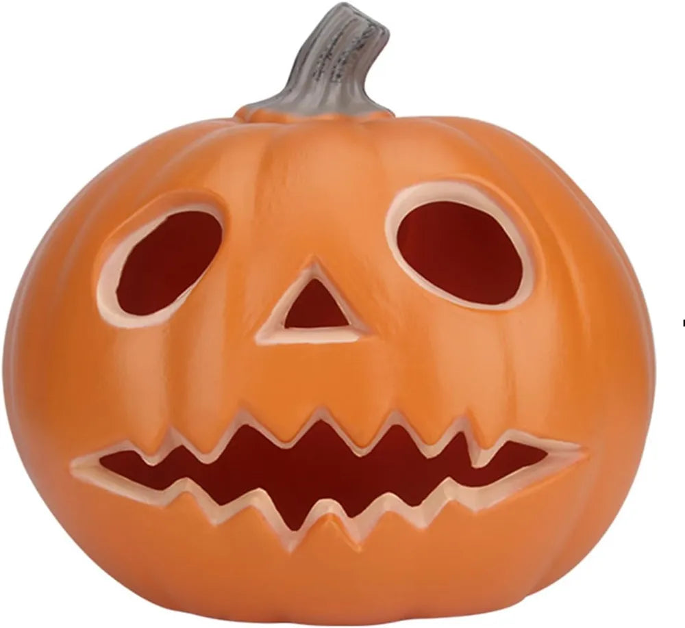 Lantern Halloween Pumpkin Lights- Waterproof Pre-lit Pumpkin Lighted JackoLantern For Halloween Porch, Party, Front Door, Fireplace Indoor And Outdoor Holiday Decorations, Sad Face, 10 Inch