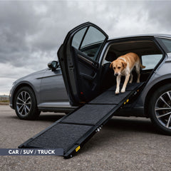 Dog Ramp For Car 71 Long  19.5 Wide Portable Dog Ramps For Large Dogs With Non-Slip Rug Surface Dog Car Ramp For SUV Car  Truck, Folding Dog Ramp Up To 250LBS