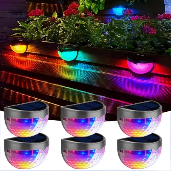 12/6 Solar Fence Lights, Solar Platform Lights, Solar Wall Lights, Rechargeable Solar Cells, Suitable For Front Porches, Security Lights, Wall Installation, Terraces, Fences, Garages, Decoration