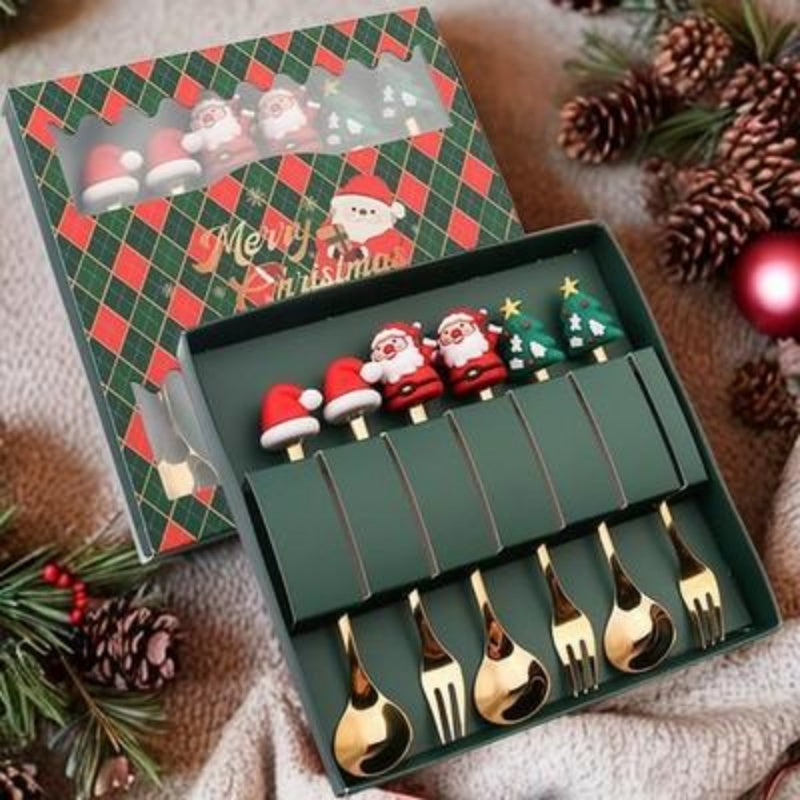 Six-piece Flatware Mixing Spoon Style Cutlery Set