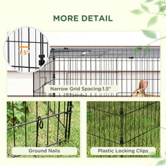 Small Animal Playpen With With Roof For Rabbits, Chicken, Chinchillas For Indoor Outdoor Use, Green