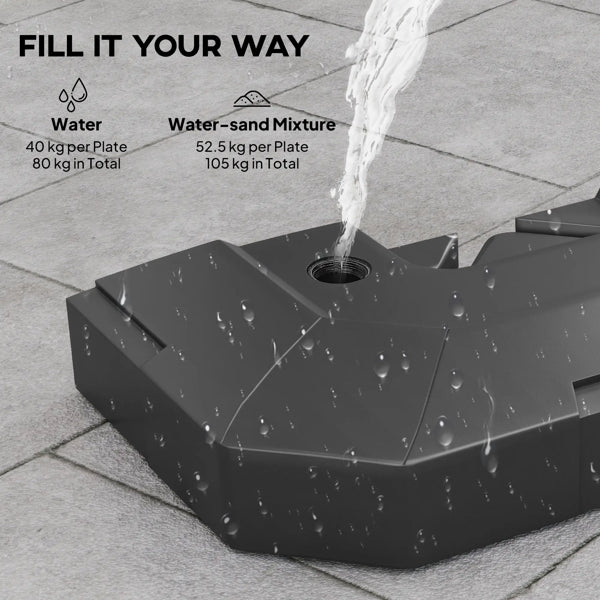 2 Pcs Outdoor Umbrella Base