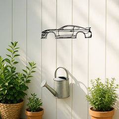 Precision Laser-Cut Metal Wall Art Sleek Sports Car Silhouette