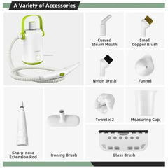 Multipurpose Steam Cleaner  High-Temp Steam, 2-3 Bar Pressure, 10.2oz Tank & Continuous Cleaning