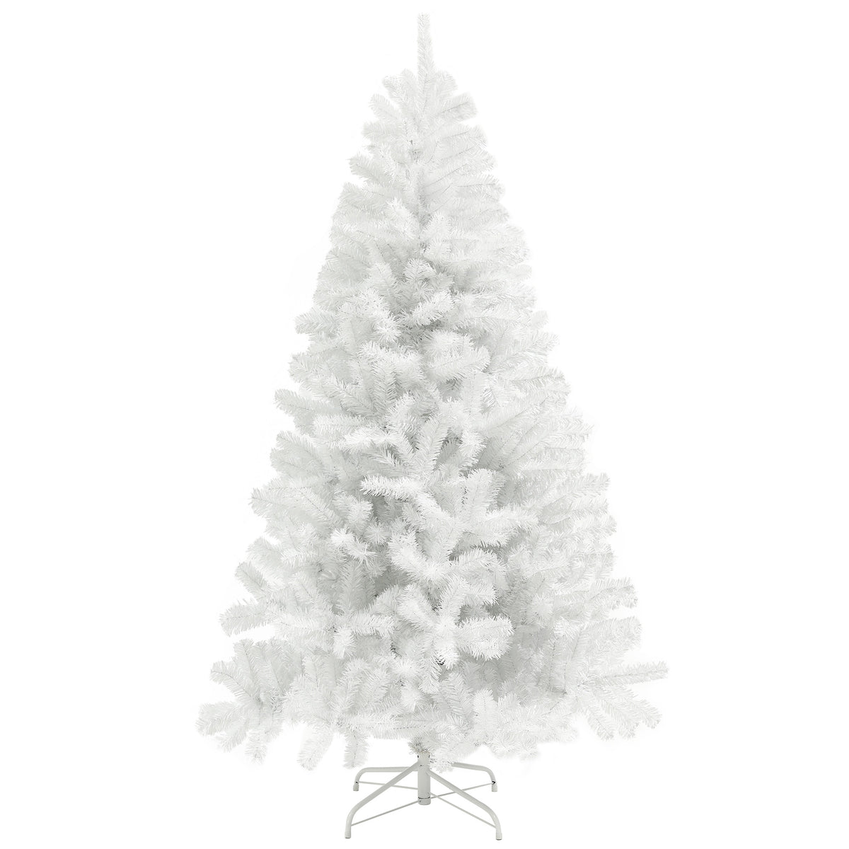 9ft Unlit Artificial White Christmas Tree, Holiday Décor with 2132 Branch Tips, Auto Open and Steel Base