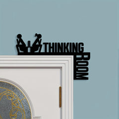 Room For Thinking Funny Bathroom Sign - Humorous Metal Toilet Door Decor