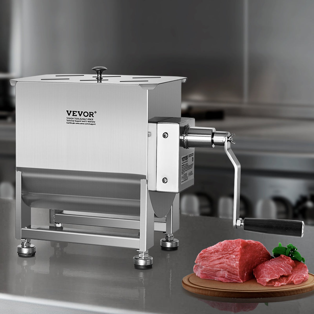 Manual Meat Mixer 30L Fixed Tank Mixing Max 30LB For Meat Sausage Mixer Machine
