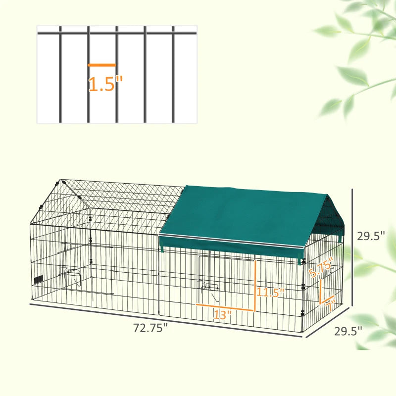 Small Animal Playpen With Roof For Rabbits, Chicken, Chinchillas