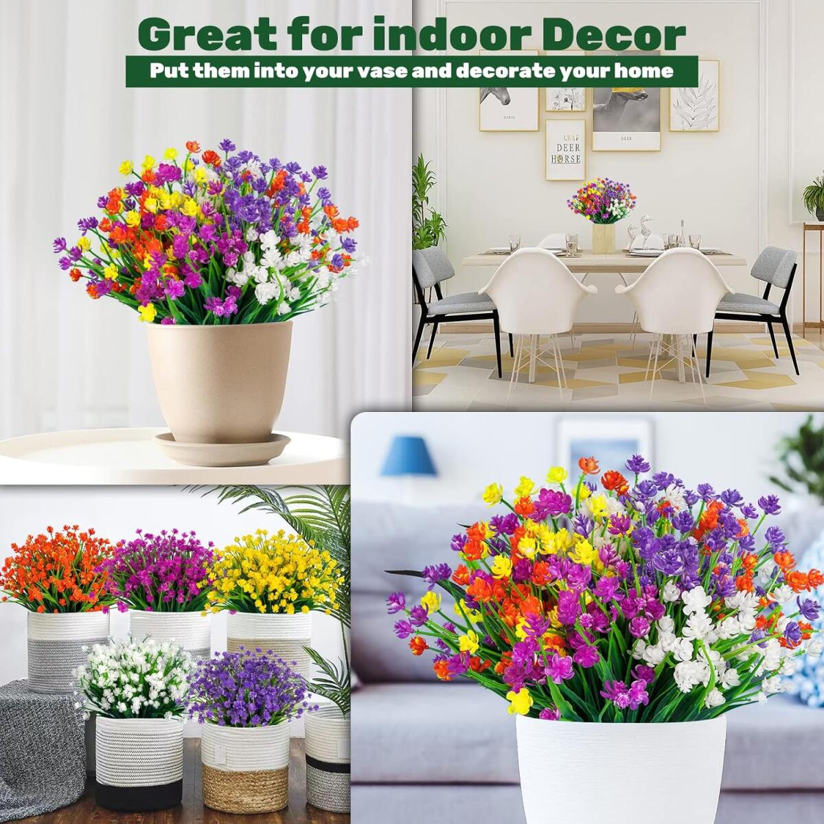 5Pcs Artificial Flowers