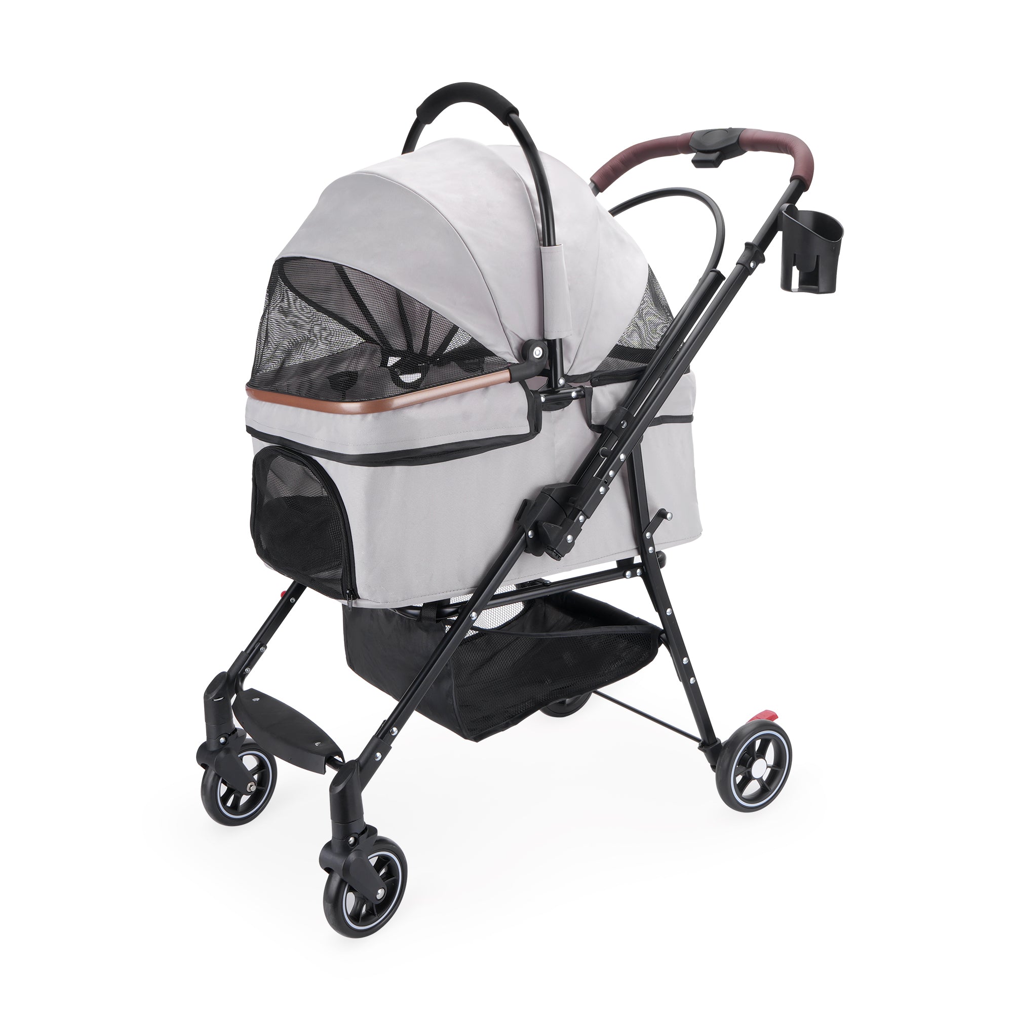 Foldable Pet Stroller For Small Dogs & Cats