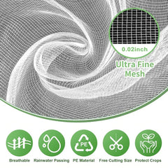 6.5ft X 25ft Highly Effective Insect Screen, Protect Plant Health, Easily Control Pests, And Create A Green, Harmless Gardening Space