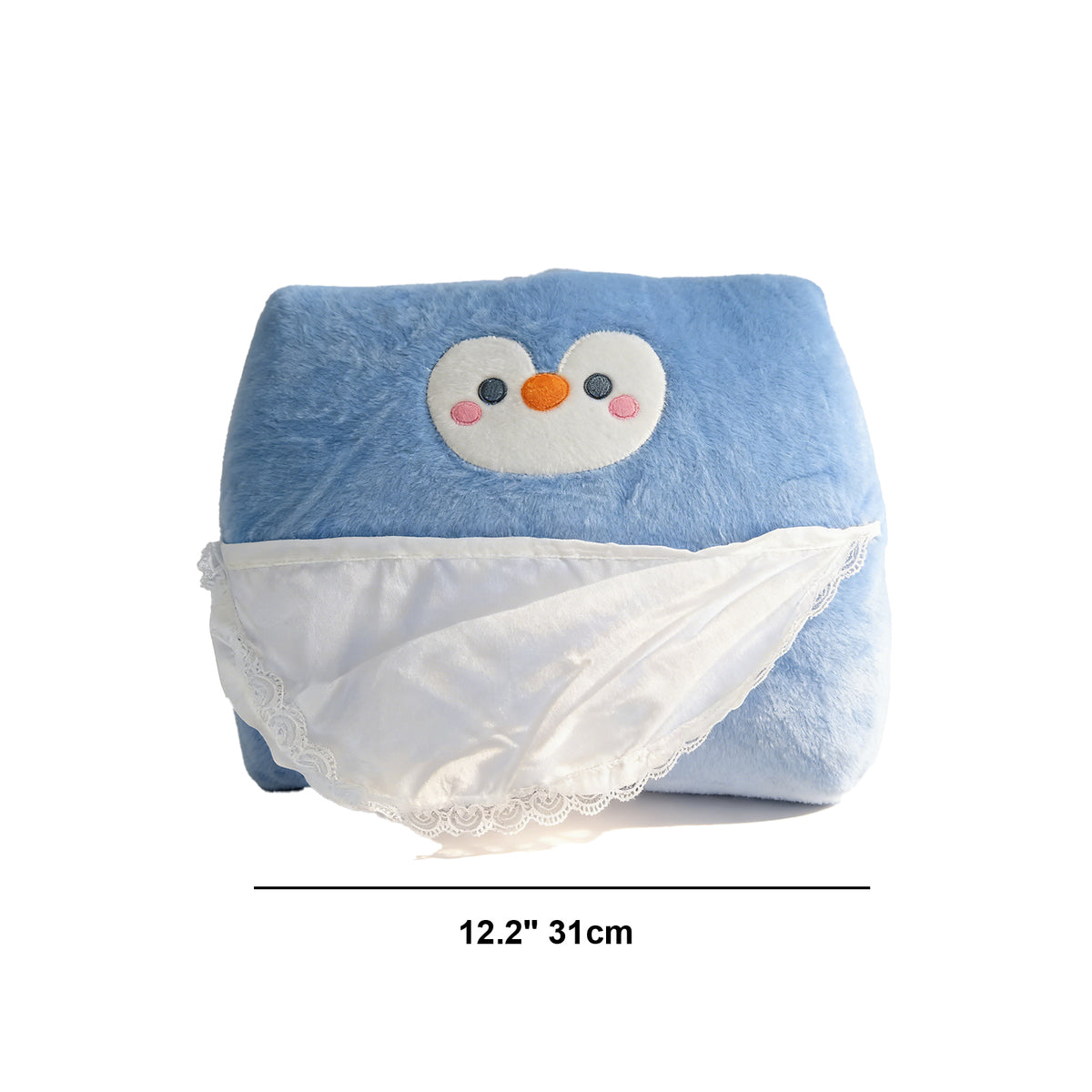 Penguin Back Pillow-Blue