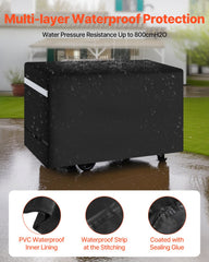 59 Inch Grill Cover Heavy Duty BBQ Gas Grill Cover Outdoor Barbecue Waterproof