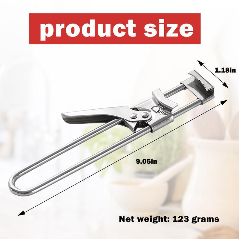 Multifunctional Adjustable Can Jar Opener Opener For Weak Hands, Stainless Steel Jar Lid Opener Bottle Opener Tool For Seniors With Arthritis Stainless Steel Multi Kitchen Portable Metal Utensils Gl