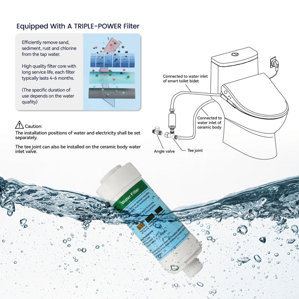 Smart Toilet With Side Knob Adjustable Heated Seat, Water Temperature And Pressure Adjustment Function, Portable Toilet With Automatic Nozzle Cleaning Function, Cannot Be Shipped On Weekends