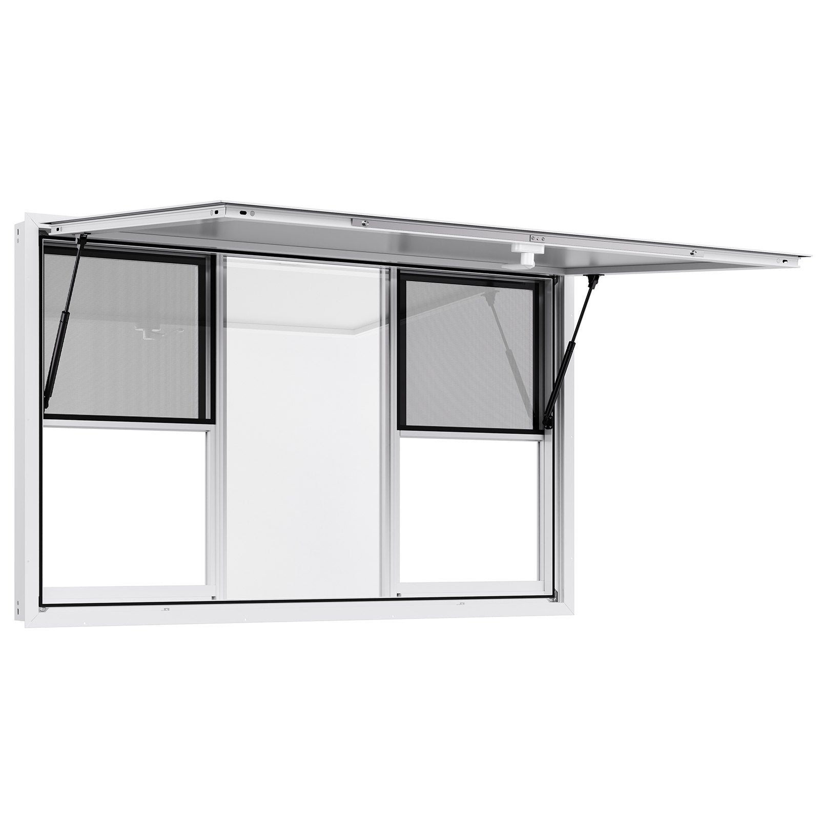 60x36in Concession Stand Serving Window Food Truck Service Awning Aluminum Alloy