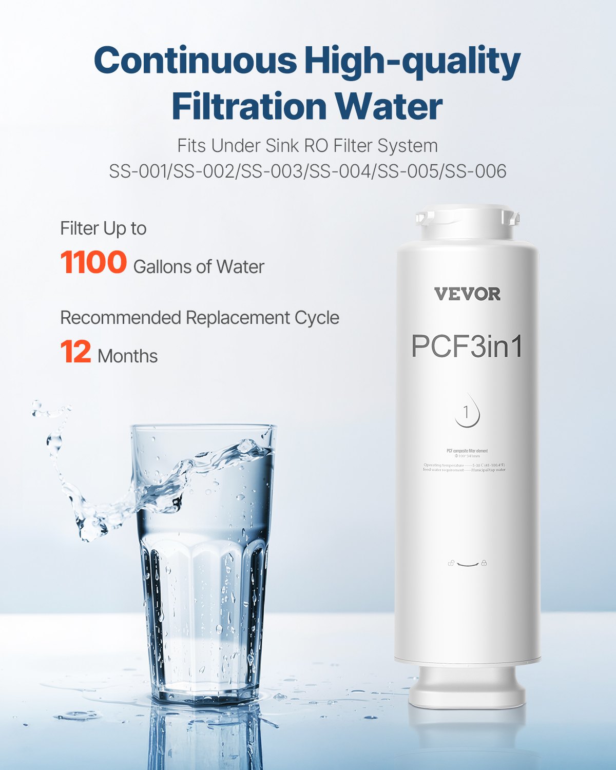 Reverse Osmosis System Replacement For SS-001/003/005 Under Sink Water Filter