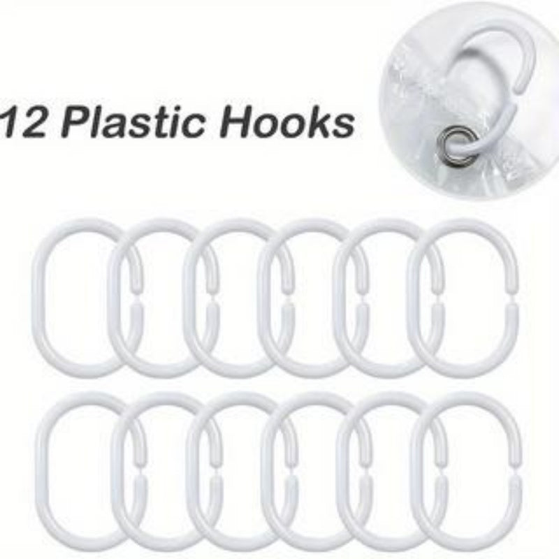 METABEST 3D Pebble Pattern Shower Curtain Liner Made Of Durable PEVA With Heavy-Duty Magnets For Showers And Tubs, 71 X 71 Inches, With 12 Hooks