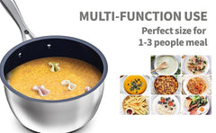 2.2 Quart Titanium Alloy Stainless Steel Multifunctional Household PFOA-free Non-stick Frying Pan With Lid, Dishwasher-safe, Oven-safe, Suitable For All Stovetops