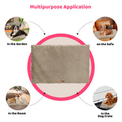 Premium Plush Dog Bed With Removable Washable Cover - All-Season Anti-Slip Pet Mat For Dogs & Cats, Indoor Outdoor Use In Crate, Kennel & Home - Ultra Soft Warmth For Year-Round Comfort