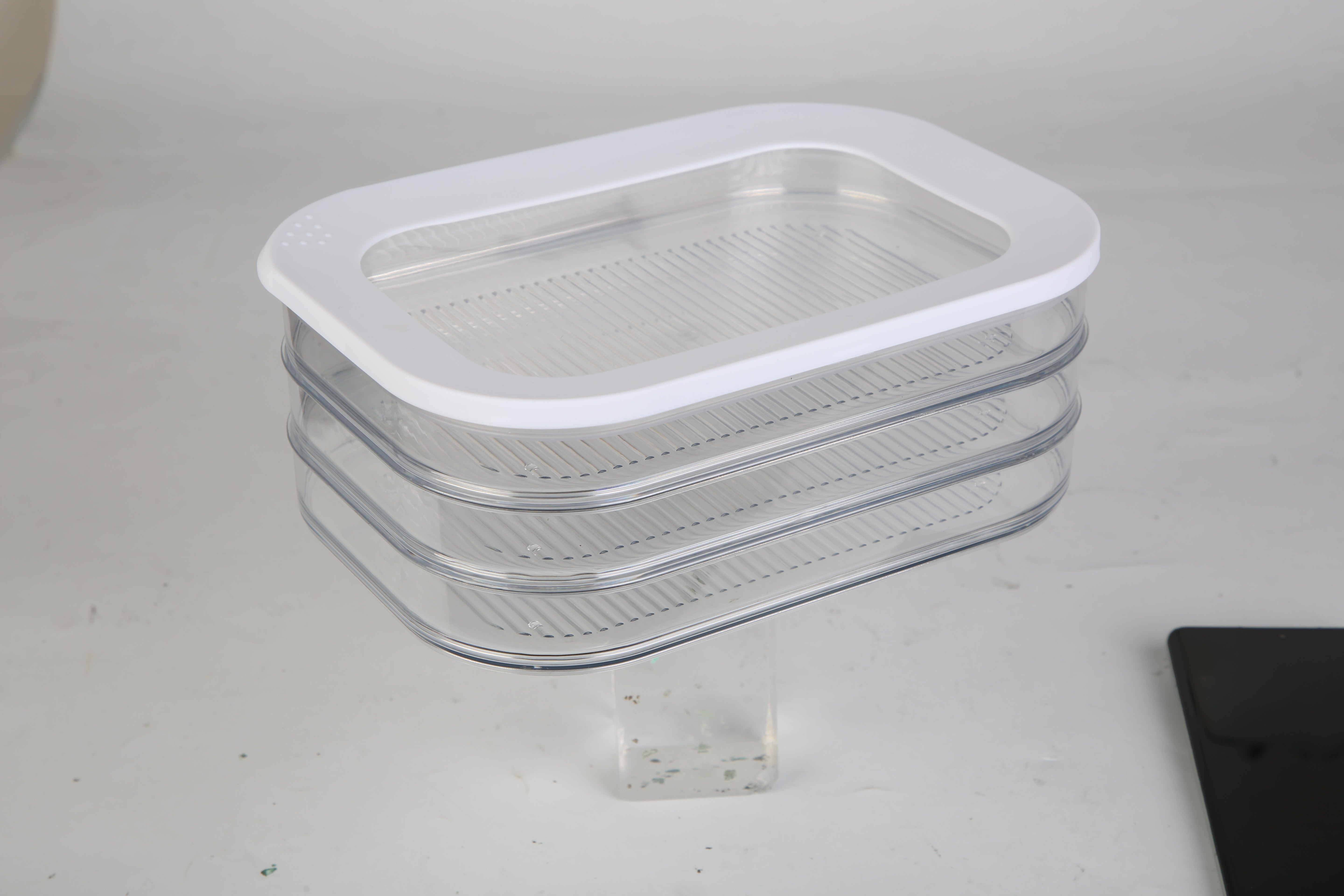 2Pcs Deli Meat Container With Lid For Fridge Stackable Bacon Container Clear Food Storage Box With Lid Meal Prep Container For Lunch Meat Salami Cold Nuts
