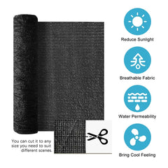 6.5ft*3.3ft Black Sunshade Netting Fabric With High-strength UV Protection, Perfect For Plant Protection.