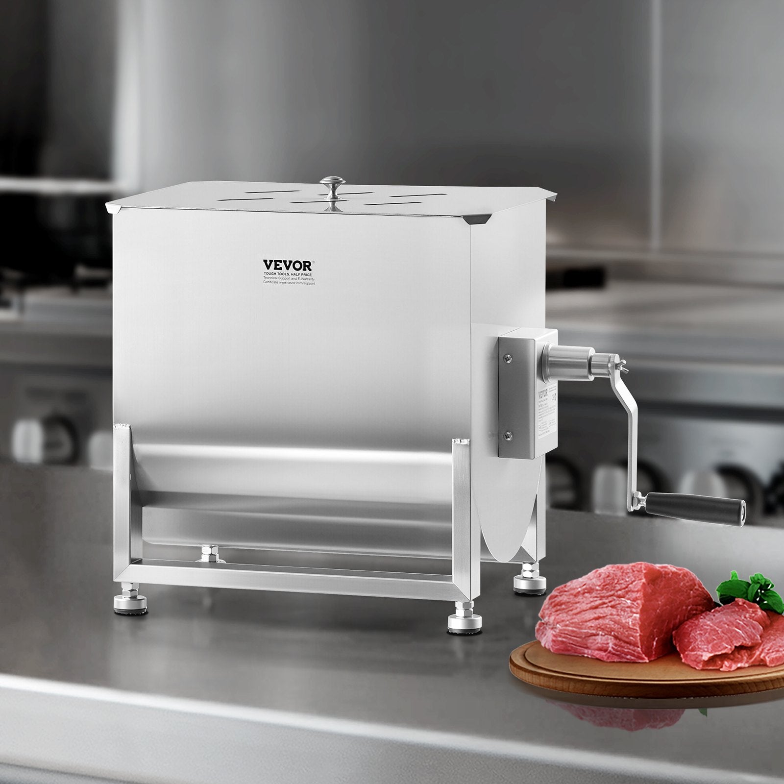 Manual Meat Mixer 80L Fixed Tank Mixing Max 80LB For Meat Sausage Mixer Machine