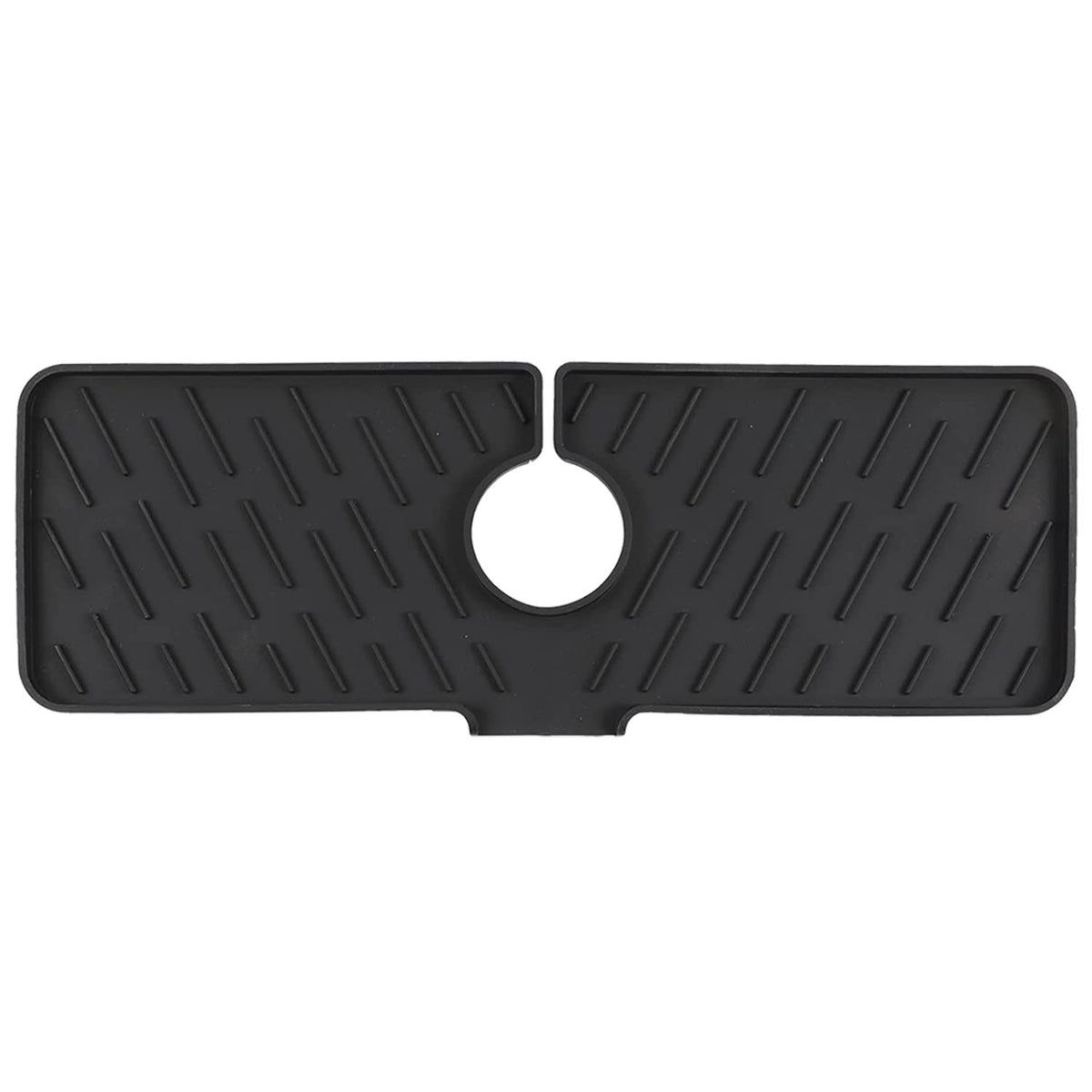 Black-Grey Color Options -- 1Pc Silicone Faucet Mat Kitchen Sink Splash Guard Drain Mat Drying Pad Kitchen Mat Bathroom Drip Catcher