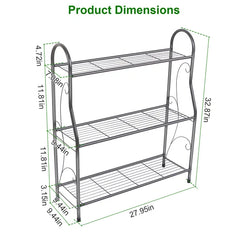 3 Tier Plant Stand Shelf Flower Pot Holder Display Rack 88LBS Utility Storage Organizer