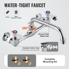 Stainless Steel Prep & Utility Sink, 1 Compartment Free Standing Small Sink Include Faucet & Legs, 18"x41" Commercial Single Bowl Sinks For Garage, Restaurant, Kitchen, Laundry