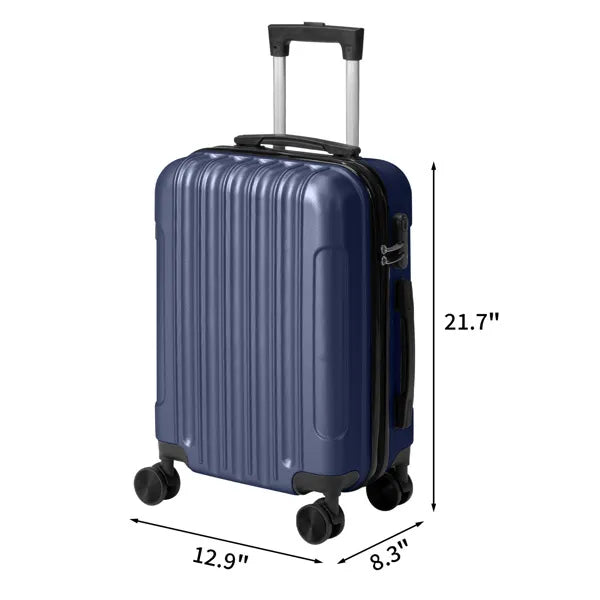 Three-in-one Textured Matte Finish, Non-TSA Customs Lock, 28-inch Detachable Wheels, ABS Trolley Case, 20in, 24in, 28in, ABS, All Colors Available In Navy Blue