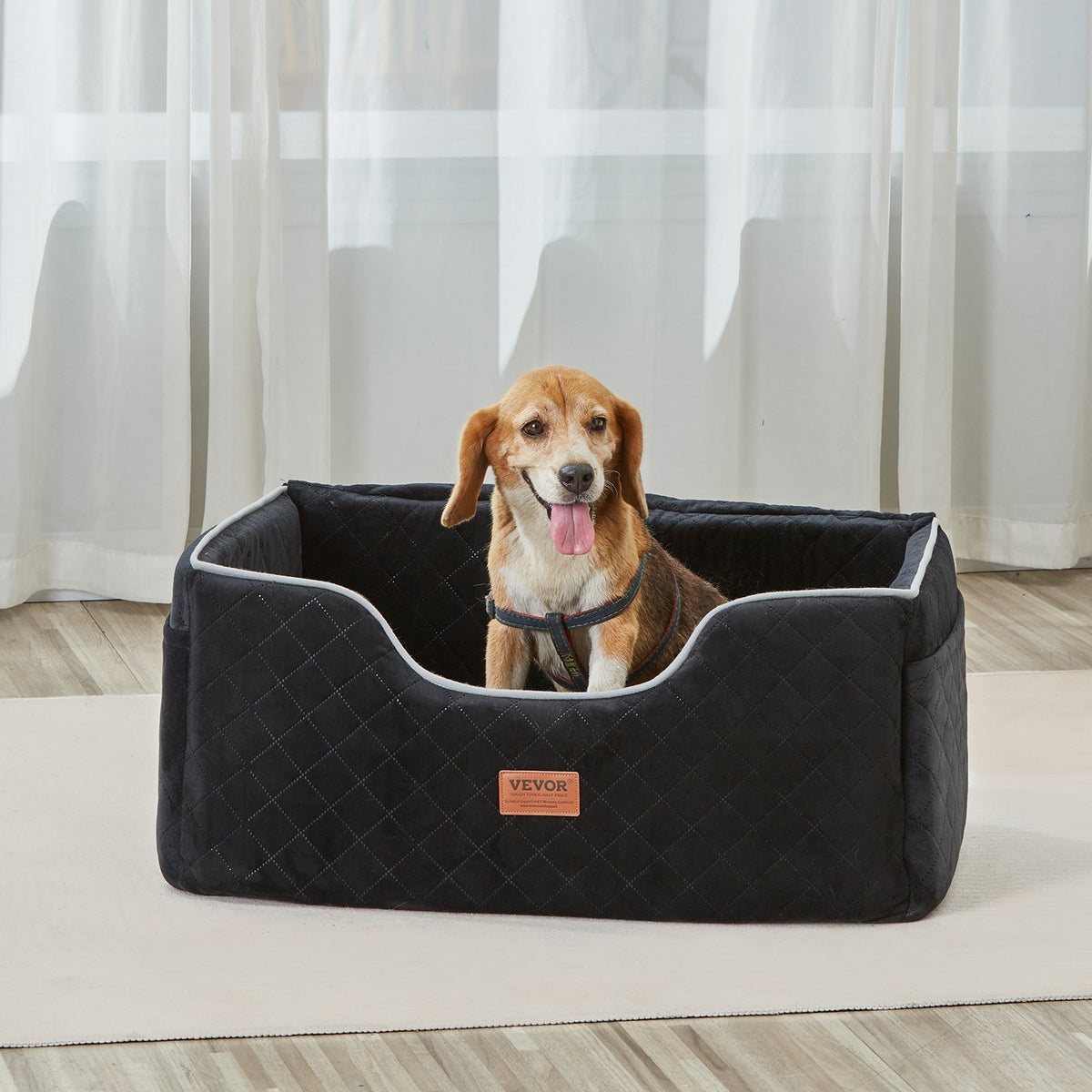 Dog Booster Car Seat Pet Car Seat For Medium Large Dog Up To 55 Lbs Black