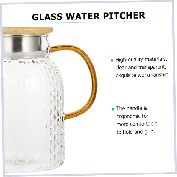 Carafe Lids Included Cold Kettle Large Capacity Water Pitcher Non-slip Juice Jug For Kitchen