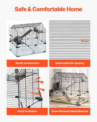 Wire Hamster Cage Habitat 22.8in Pet Rodent Gerbil Mice Small Animal House