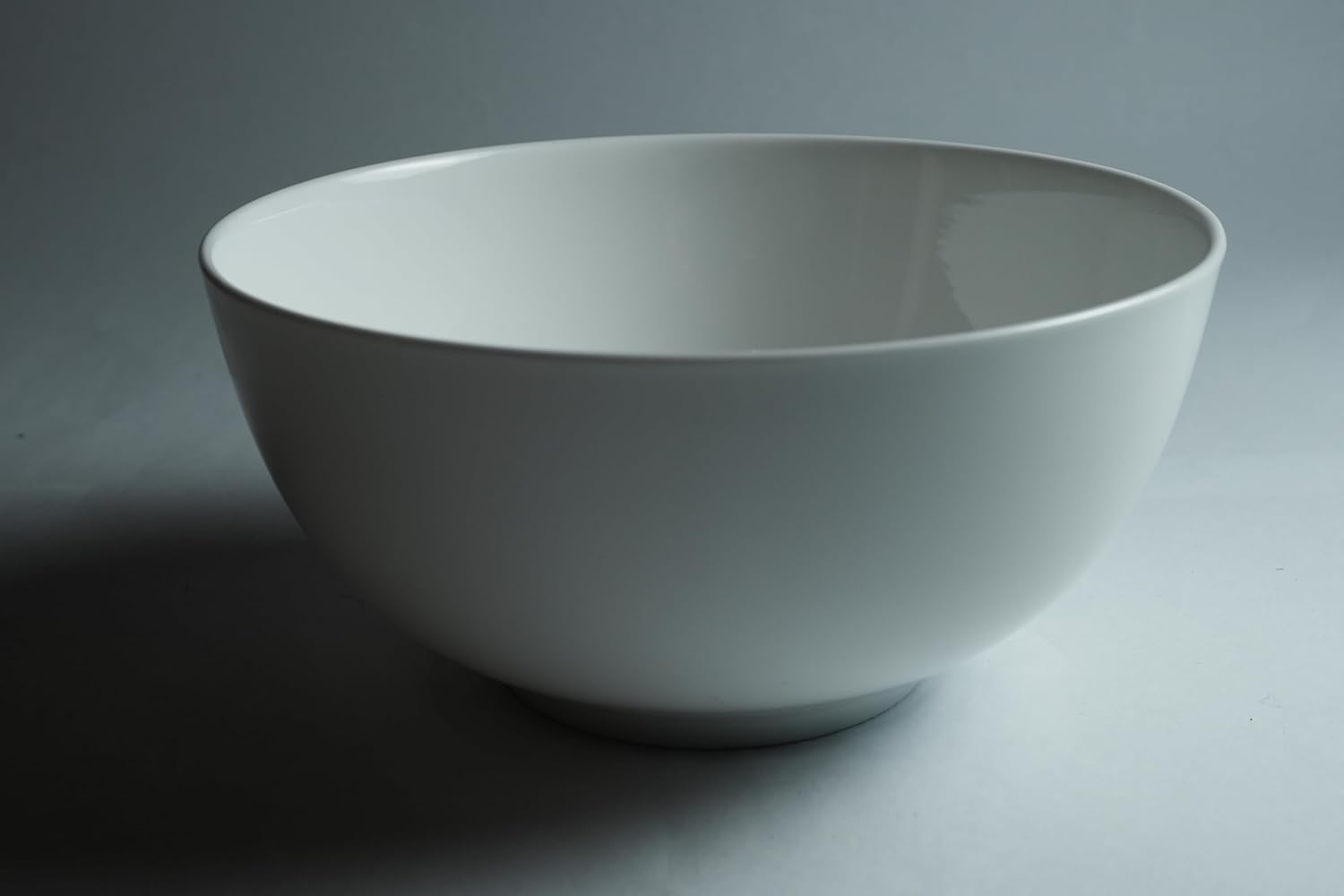 Setaria Bone China Dinnerware Set, 2 Pieces 8-inch Large Deep Salad Bowl, Soup, Cereal, Oatmeal, Fruit, Rice, Ivory White With Narrow Curve Stripe