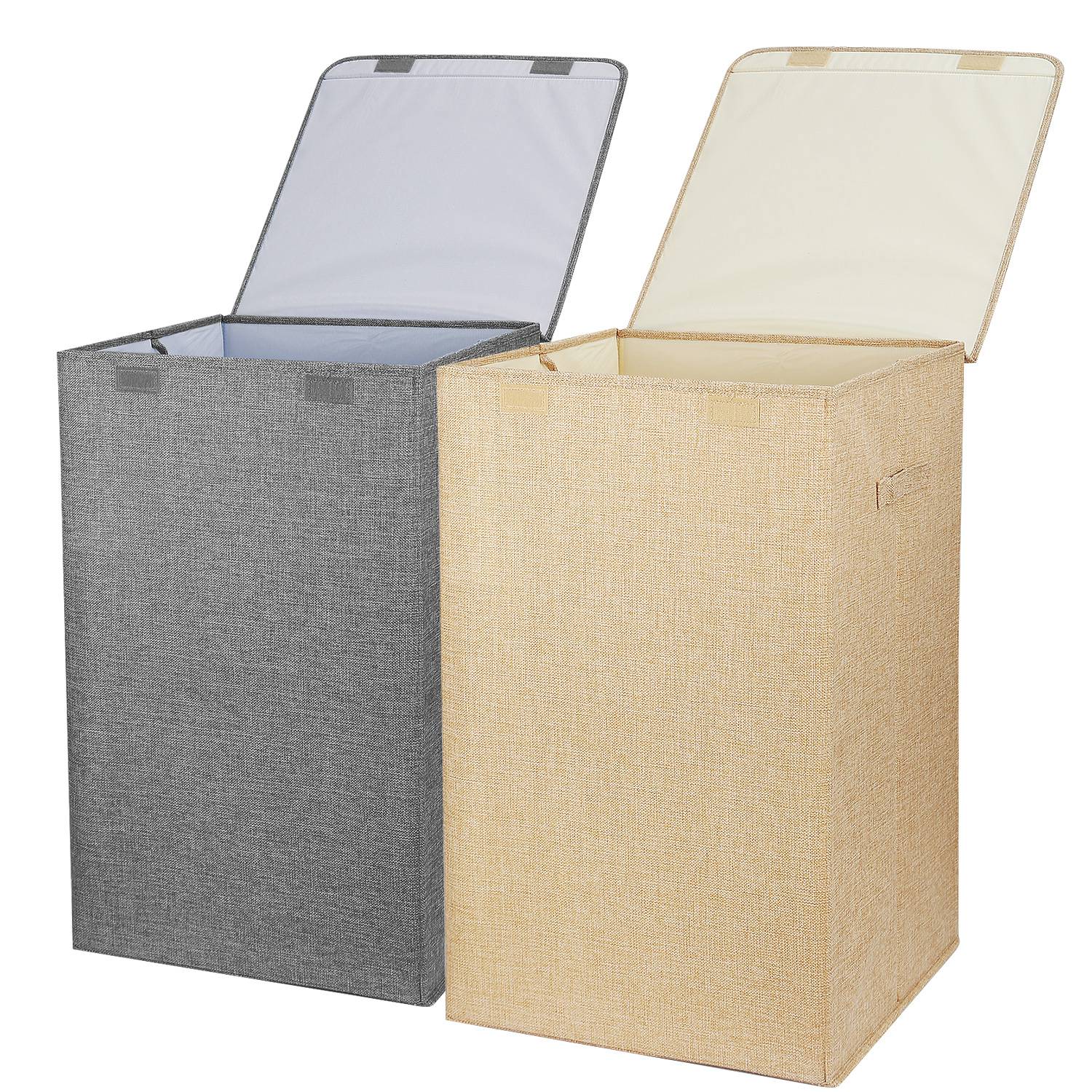 1Pc Foldable Laundry Hampers Washing Clothes Laundry Basket With Lid Handles Storage Organizer
