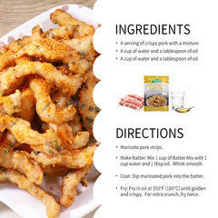 3pc Crispy Pork Coating Mix - Elevate The Flavor Of Chicken, Pork, Seafood, Cheese, And Vegetable Dishes