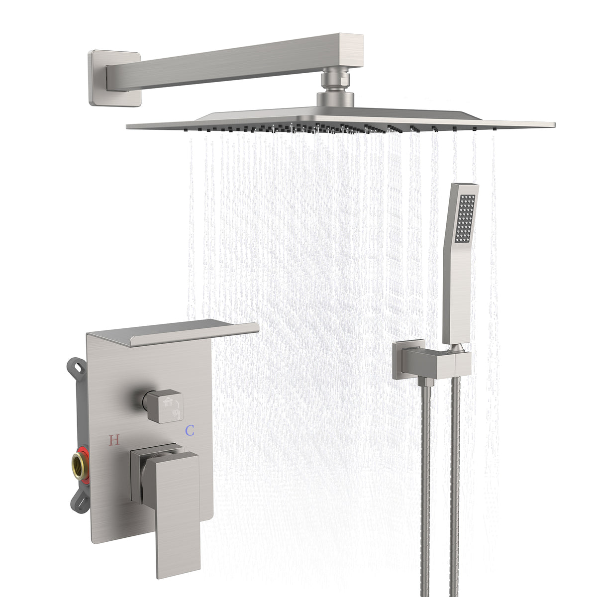 Rainwater Shower System With Storage Rack, Unable To Ship On Weekends
