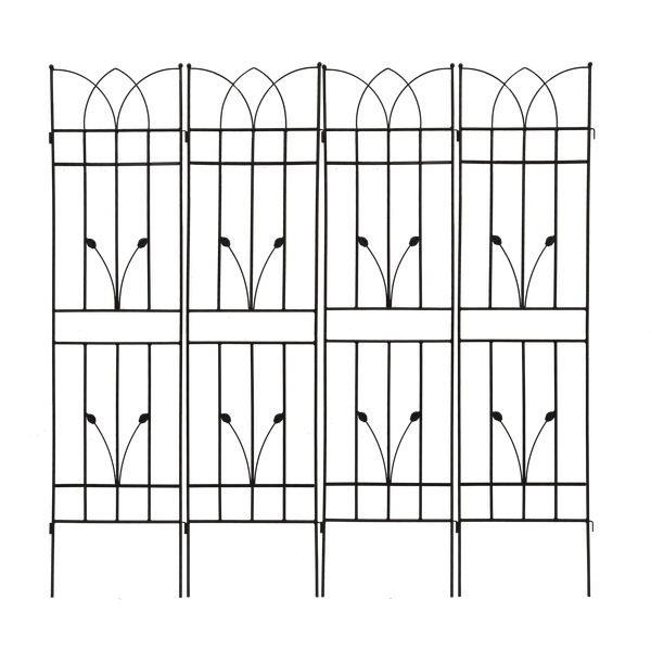 4 Pack Metal Garden Trellis 71" X 17.7" Rustproof Trellis For Climbing Plants Outdoor Flower Support