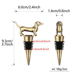 A Dachshund-shaped Red Wine Stopper, A Household Wine Champagne Stopper, An Interesting Dachshund Dog Wine Stopper, Suitable For Men And Women's Birthday Gifts, Halloween, Christmas, Father's Day, Mot