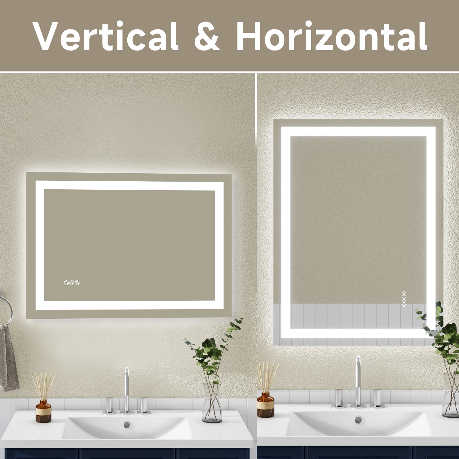 24x32 Inch Frameless Tempered Glass With Dual LED Light Strips For Front And Rear Illumination, Unable To Ship On Weekends, USPS, FedEx