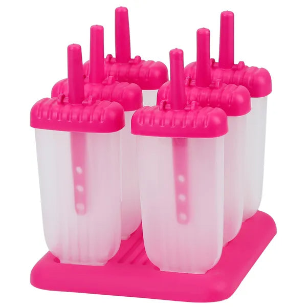 6Pcs Popsicle Molds Reusable Ice Cream DIY Ice Maker Ice Bar Maker Plastic Popsicle Mold For Homemade Iced Snacks