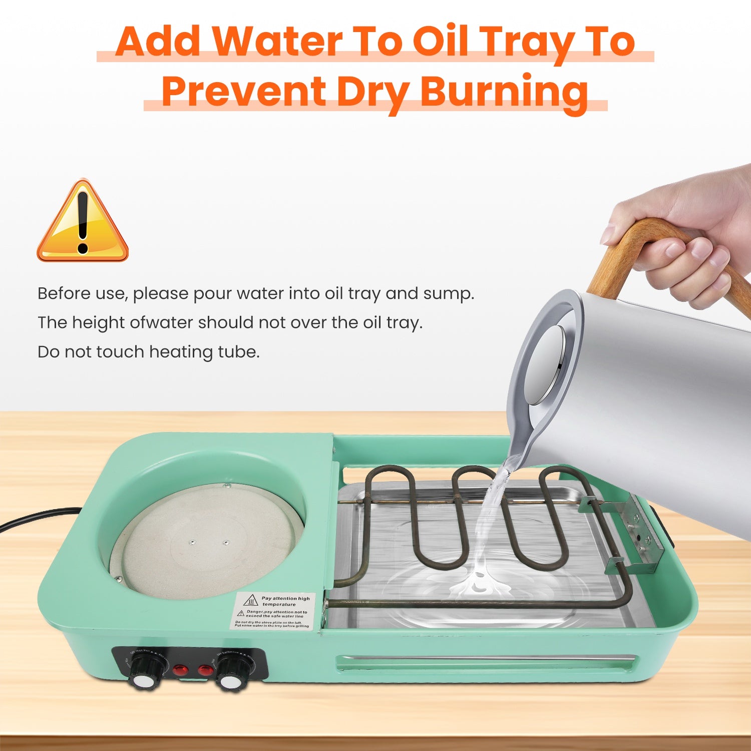 1Pc 3 In 1 Electric Hot Pot With Grill 1600W Smokeless Non-Stick Korean BBQ Grill Shabu Shabu Hot Pot Combo With Independent Temperature Control For 3-5 People Fedex Shipping