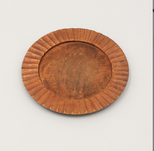 Handcrafted 13 Wood Charger Plate   Wooden Dinning Placemat Artisan Wood Tableware