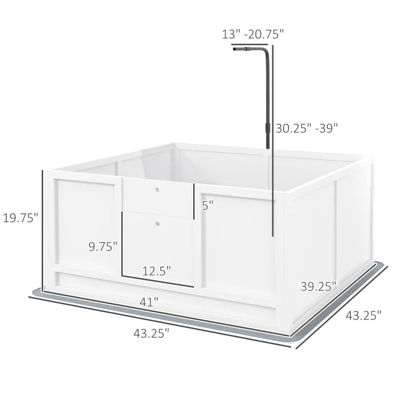 Whelping Box For Puppies With Pee Pad, Pig Rail, Adjustable Door For Small, Medium & Large Breed Dogs Birth,