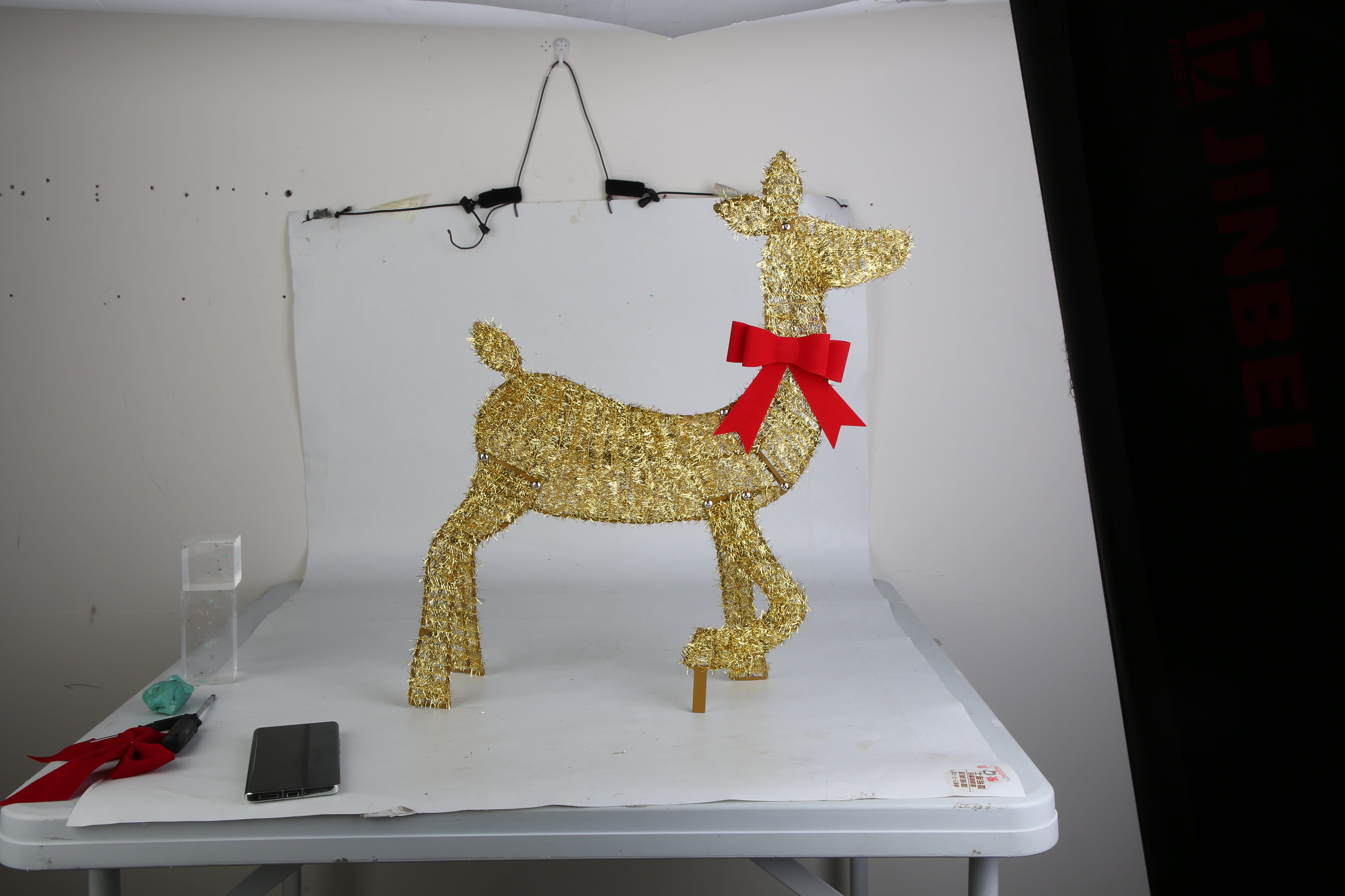 3Pcs In 1 Set 2D Lighted Christmas Deer Family Set Indoor Outdoor Light Up Reindeer Decorations Lighted Buck Doe Fawn Display With 8 Lighting Modes
