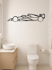 Laser-Cut Metal Wall Art Precise Sports Car Silhouette