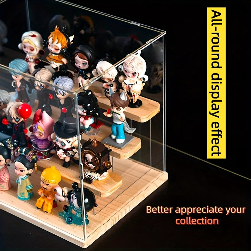 The Ins-style Blind Box Storage Box Uses Food-grade Material, With Adjustable Partitions And Transparent Display Design