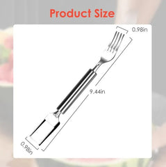 5Pcs 2 In 1 Watermelon Cutter Slicer Fork Stainless Steel Dual Head Watermelon Fruit Cutting