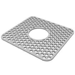 Silicone Grid Sink Mat With Central Drain Hole Non-Slip Kitchen Stainless Steel Sink Protector